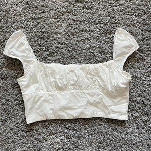 Princess Polly White Crop Top